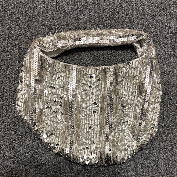 Handbags - Silver Sequin Women's Bag